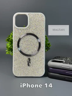 Блестящий чехол на iPhone 14 Swarovski Айфон 14 с MagSafe