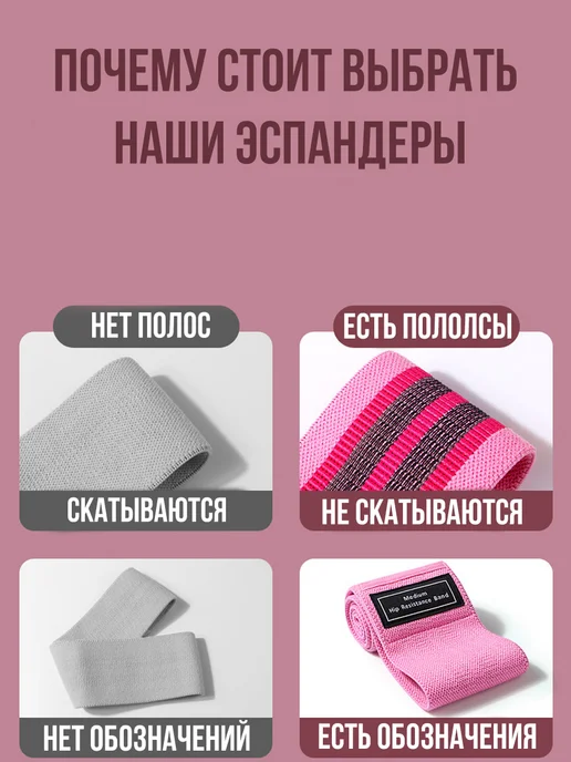 SPT Фитнес резинки тканевые для ног и ягодиц набор, зеленый, фото 8