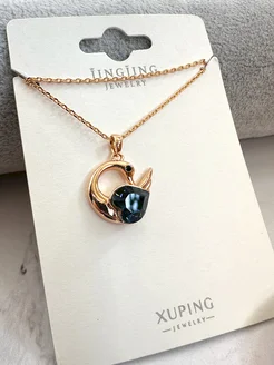 Колье "Лебедь" с кристаллом Сваровски xuping jewelry 262292908 купить за 1 280 ₽ в интернет-магазине Wildberries