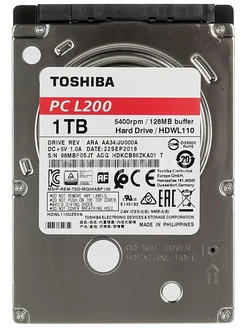 Жесткий диск Toshiba L200 Slim HDWL110UZSVA, 1ТБ, HDD, SA TOSHIBA 262299760 купить за 9 582 ₽ в интернет-магазине Wildberries