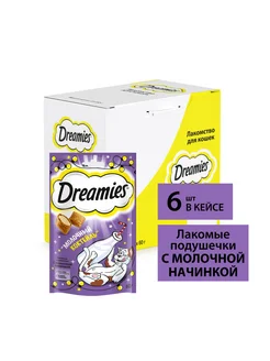 Лакомство для взрослых кошек с добавлением молока, 6шт x 60г Dreamies 262322533 купить за 599 ₽ в интернет-магазине Wildberries