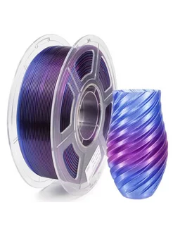 Пластик 3D PETG Transparent Grandient Blue-Purple (52139)