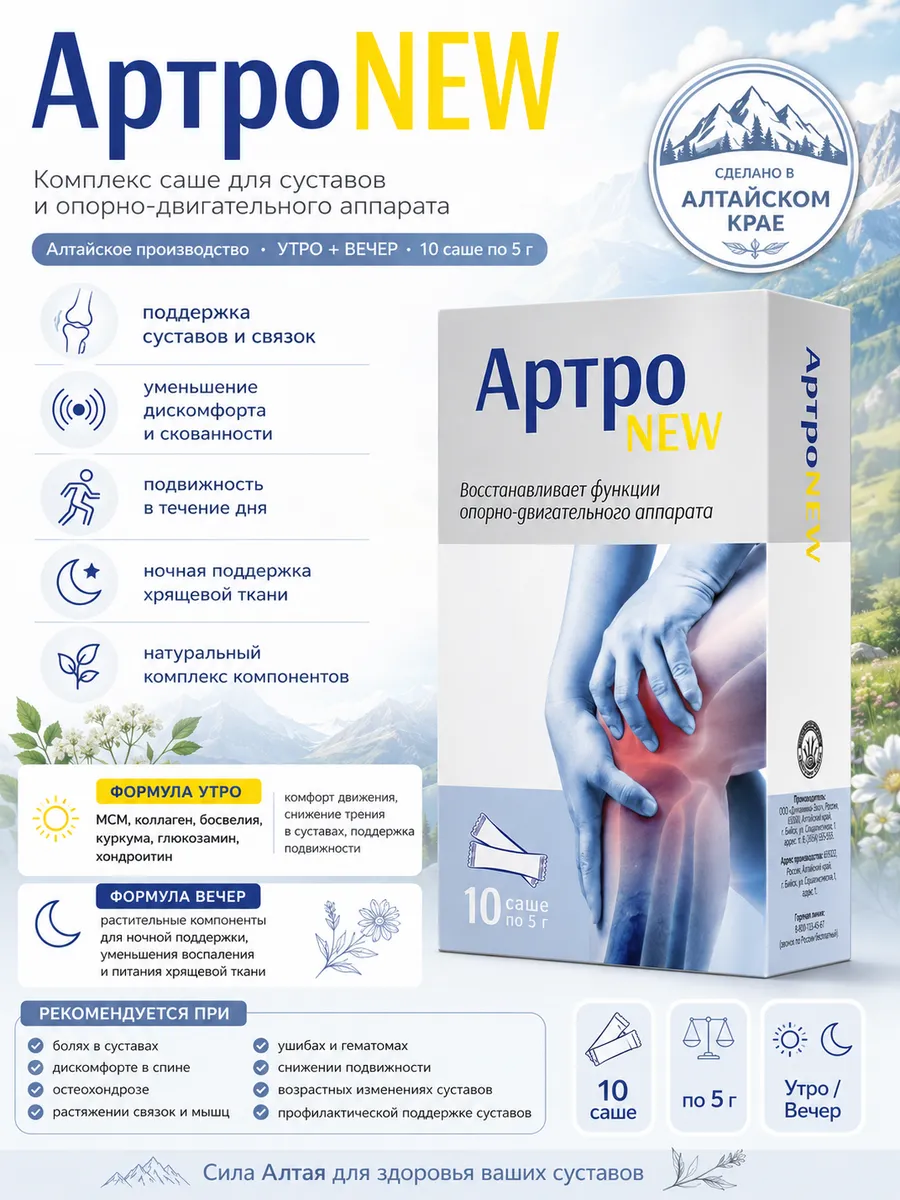 Для суставов и костей - Саше Артро-NEW