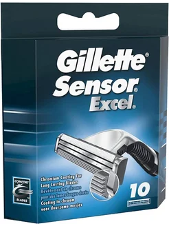 Sensor Excel Сменные кассеты для бритья 10 шт Gillette 262431767 купить за 1 066 ₽ в интернет-магазине Wildberries