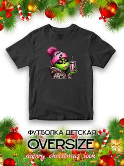 Детская оверсайз футболка Гринч, Grinch