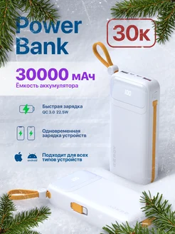 Повербанк 30000 mAh, портативный внешний аккумулятор Xiaomi 262585672 купить за 1 128 ₽ в интернет-магазине Wildberries