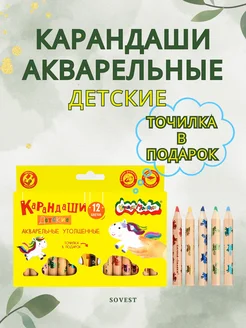 Акварельные карандаши для рисования цветные