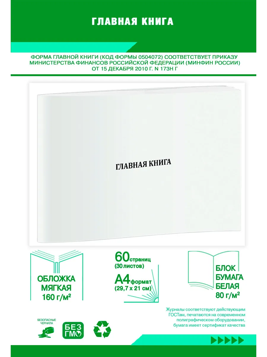 Главная книга (код формы 0504072)