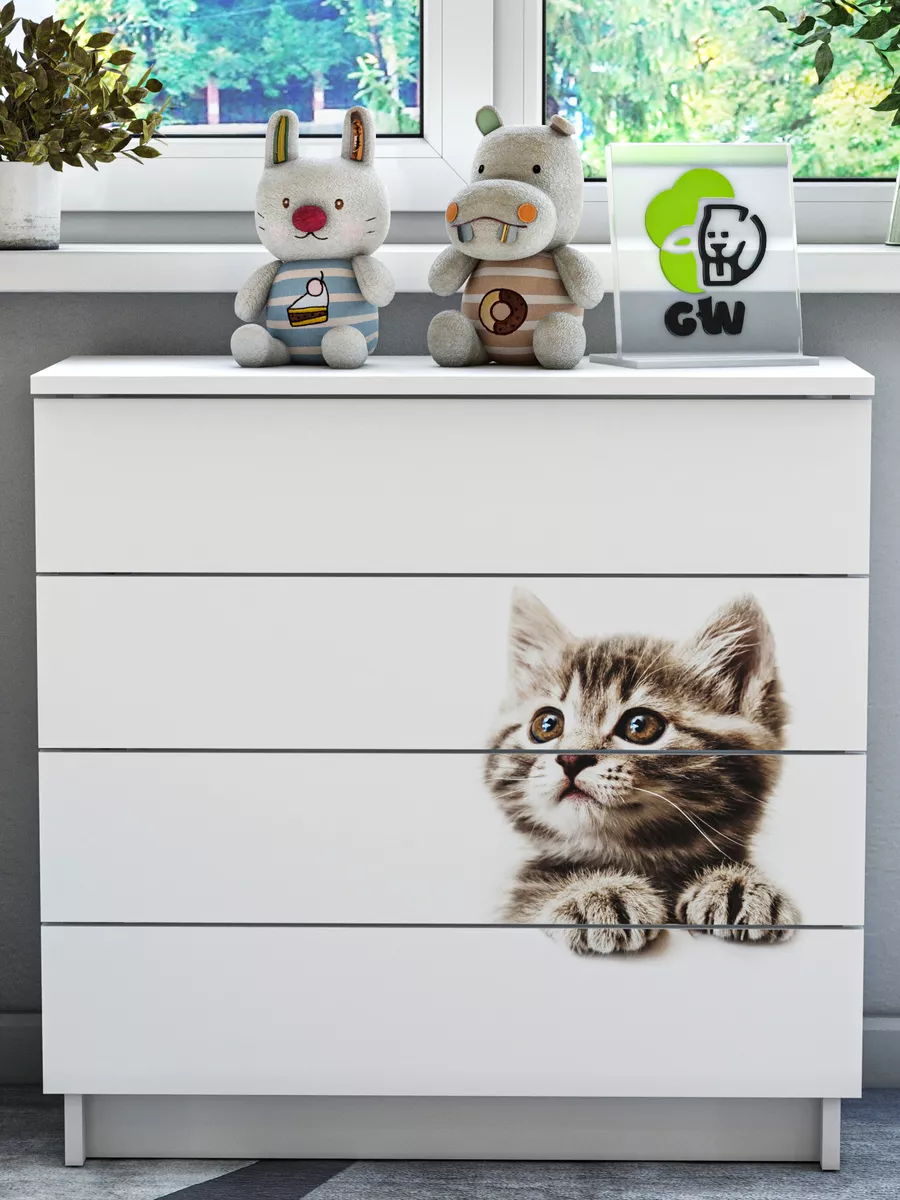 Комод деревянный для вещей и игрушек с фотопечатью