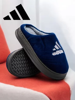 Тапочки теплые шлепки меховые adidas 262795056 купить за 912 ₽ в интернет-магазине Wildberries