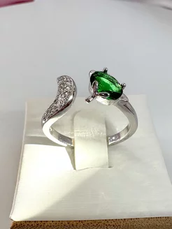 Кольцо Лиса с зеленым цирконом Xuping Jewelry 262795758 купить за 893 ₽ в интернет-магазине Wildberries