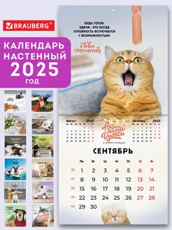 Календарь настенный 2025 перекидной 12 листов Не падай духом