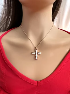 Колье-украшение с керамическим крестом на цепочке xuping jewelry 262950294 купить за 1 487 ₽ в интернет-магазине Wildberries