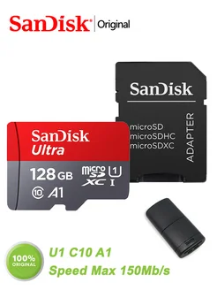 Карта памяти micro sd 128 гб Ultra microSDXC, QUNC