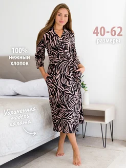Халат домашний с запахом большие размеры хлопок Спаленка 262975334 купить за 1 730 ₽ в интернет‑магазине Wildberries