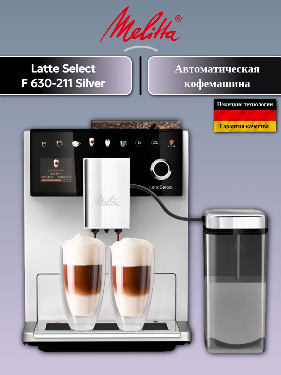 Кофемашина Melitta Latte Select F 630-211 Silver