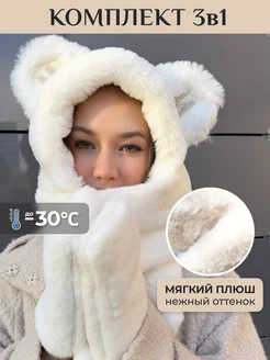 Шапка с ушками меховая 263040295 купить за 950 ₽ в интернет-магазине Wildberries