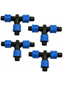 Тройник компрессионный для капельной ленты 16 мм - 4