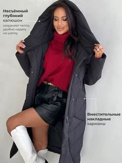 МОДАМА Пуховик зимний черный - фото 3