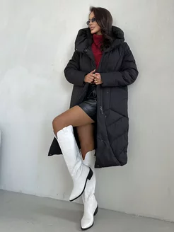 МОДАМА Пуховик зимний черный - фото 9