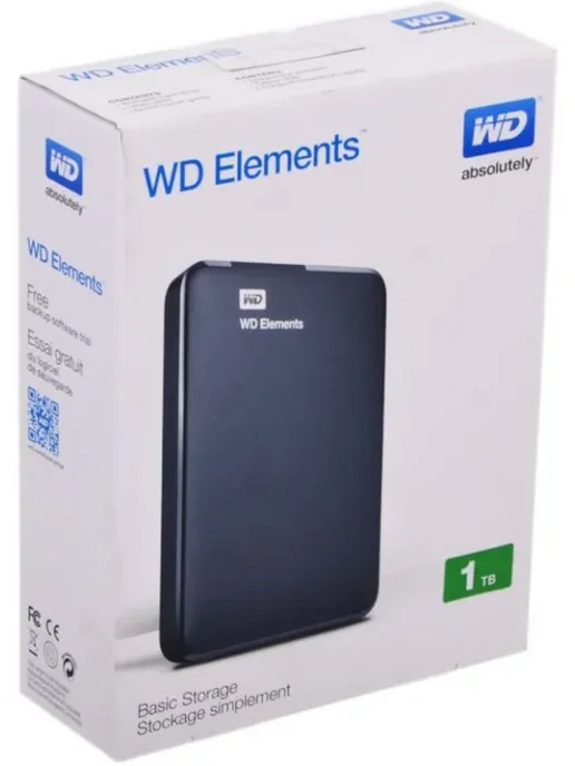 Western Digital Внешний диск HDD 2.5'' 1TB USB 3.0 черный, 1 ТБ, фото 3