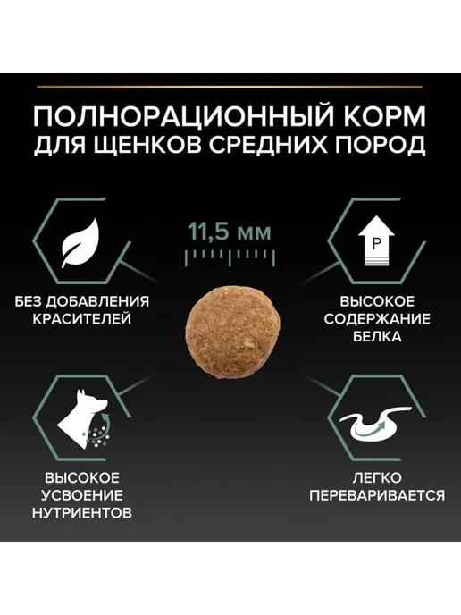 Сухой корм PRO PLAN Dig для собак, средние, чувствительное пищеварение, ягненок, 1,5 кг, фото 3