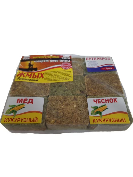 Кукурузный жмых "+секрет Дяди Вани" - Мёд + Чеснок, вариант, фото 4