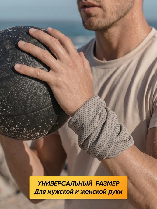 Luckfit Спортивное полотенце для лица из микрофибры, серый, фото 2