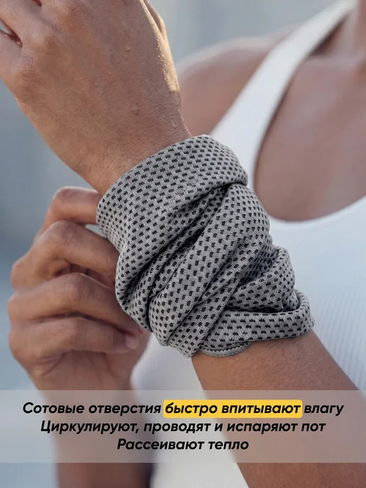 Luckfit Спортивное полотенце для лица из микрофибры, серый, фото 6