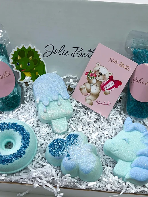 JoIis Beauti Бомбочки для ванны подарочный набор, голубой, 5 шт, фото 5