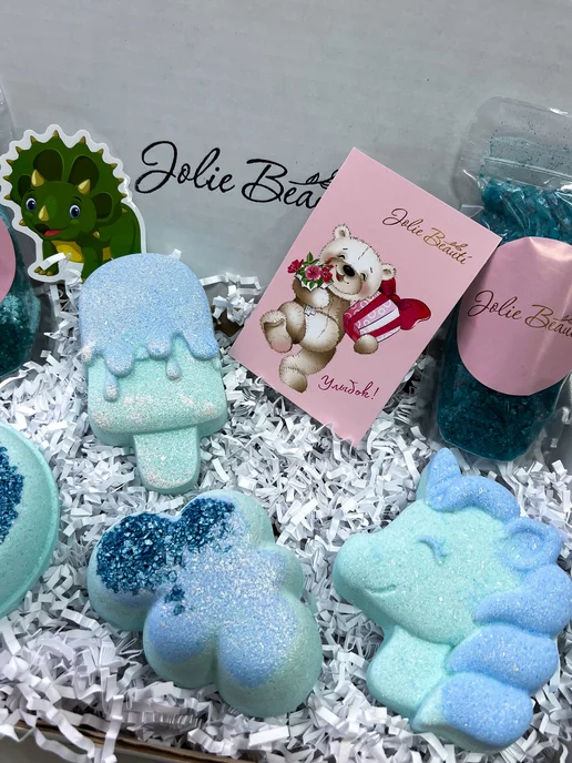 JoIis Beauti Бомбочки для ванны подарочный набор, голубой, 5 шт, фото 6