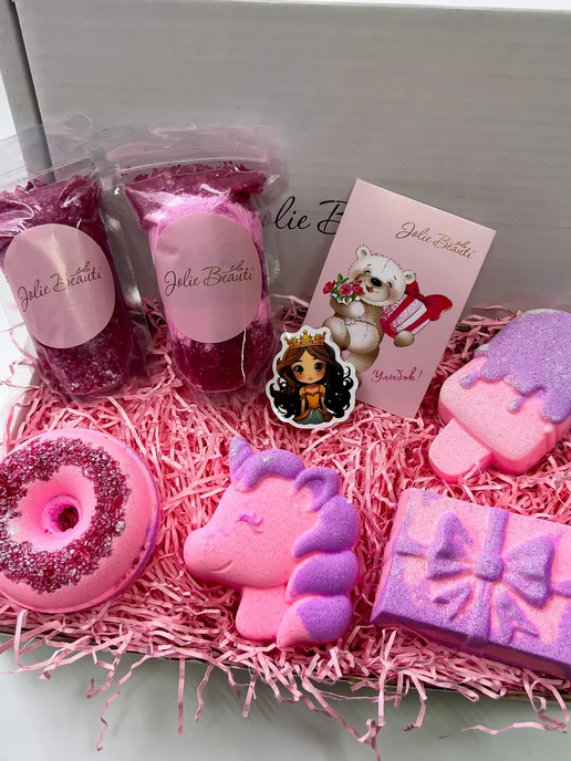 JoIis Beauti Бомбочки для ванны подарочный набор, фиолетовый, 5 шт, фото 6