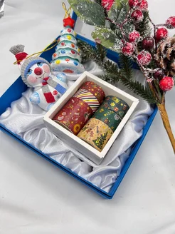 Новогодняя клейкая лента для скрапбукинга washi tape Whyme 263311535 купить за 306 ₽ в интернет-магазине Wildberries