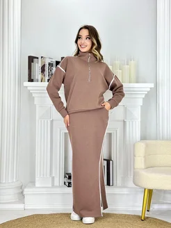 Костюм женский с юбкой трикотажная Faiza 263320833 купить за 3 178 ₽ в интернет-магазине Wildberries