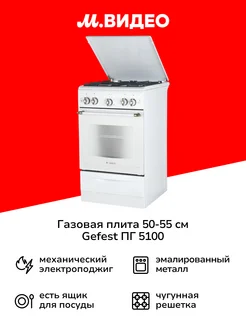 Газовая плита (50-55 см) ПГ 5100-02 0185