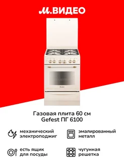 Газовая плита (60 см) ПГ 6100-02 0182