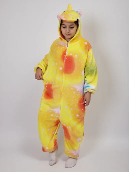 Лилия Fashion Кигуруми для детей единорог, желтый, фото 2