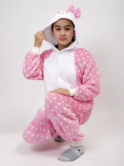 Лилия Fashion Кигуруми для детей китти, розовый, фото 3