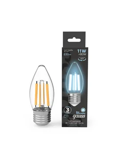 Лампа Filament Свеча 11W 830lm 4100К Е27 LED