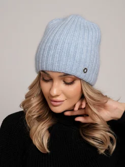 Шапка из ангоры осенняя-весенняя бини вязаная Dika Knit 263436229 купить за 940 ₽ в интернет-магазине Wildberries
