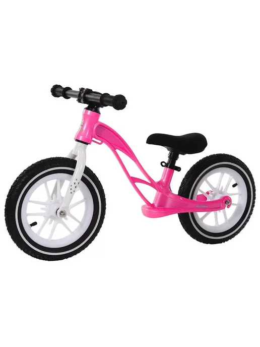 Sportsbaby Беговел Step&Go MS-345 12 дюймов надувные светящиеся колёса, розовый