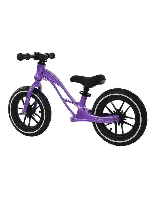 Sportsbaby Беговел Step&Go MS-345 12 дюймов надувные светящиеся колёса, фиолетовый, фото 3