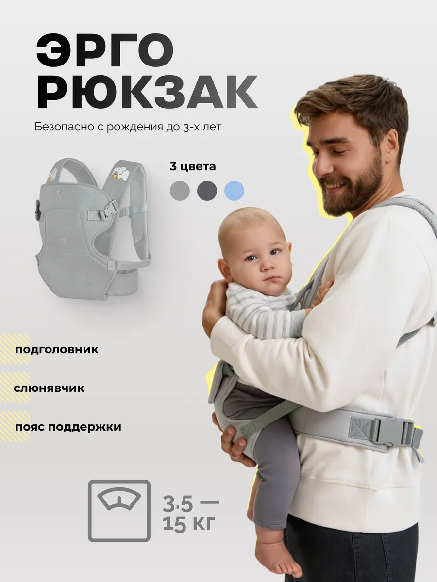 Рюкзак-кенгуру для переноски ребенка эргорюкзак