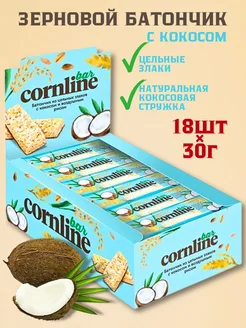 Батончики Cornline злаковые с кокосом 18шт