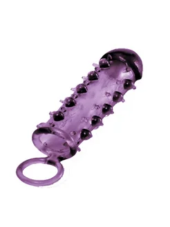 Закрытая насадка с пупырышками SAMURAI PENIS SLEEVE PURPLE