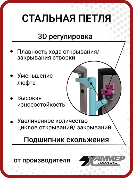 Хаммер Люк под плитку Стил Плюс 30х60 h см стальной с уплотнителем, 40x40 см, фото 6