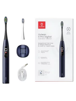 Электрическая зубная щетка X Pro Digital Dark Blue Oclean 263608533 купить за 4 999 ₽ в интернет-магазине Wildberries