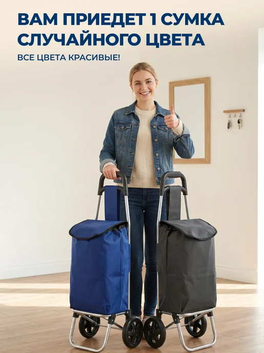 GT Сумка тележка на колесиках хозяйственная 10 кг 16 л, 10 кг, 16 л, фото 2