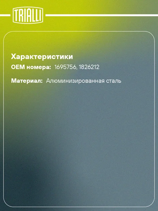 TRIALLI Глушитель для а м Ford Focus III C-Max II Grand C-Max, вариант, фото 2