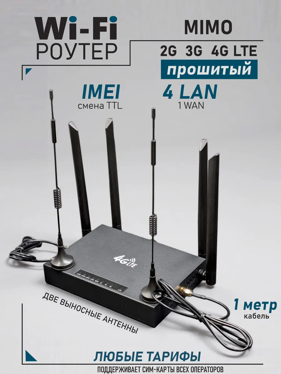 4G Wi-Fi роутер для любых сим карт ED128 SMA IMEI TTL Smart